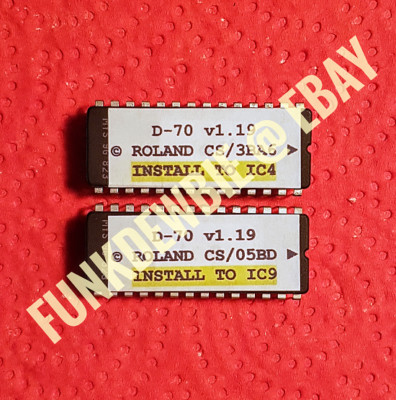 Roland D-70 OS 1.19 EPROM Firmware Upgrade SET / New ROM Final Update Chips D70