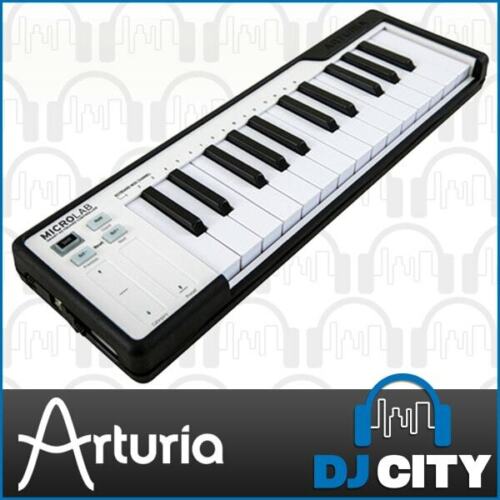 Arturia MICROLAB USB MIDI Compact Portable Keyboard Controller Black - Picture 1 of 6