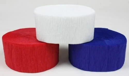 BUY 3 ROLLS CREPE STREAMER CREPE PAPER STREAMER PARTY DECORATION 81 FT - Picture 2 of 24