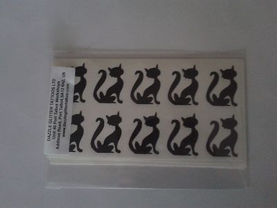 30 x schwarze Katze Aufkleber Halloween Basteln Kinder Spaß Jungen Mädchen süß gruselig