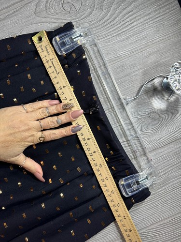 Criscione New York Women's Vintage Skirt Black Gold Accent Size Small Made USA - Picture 3 of 13