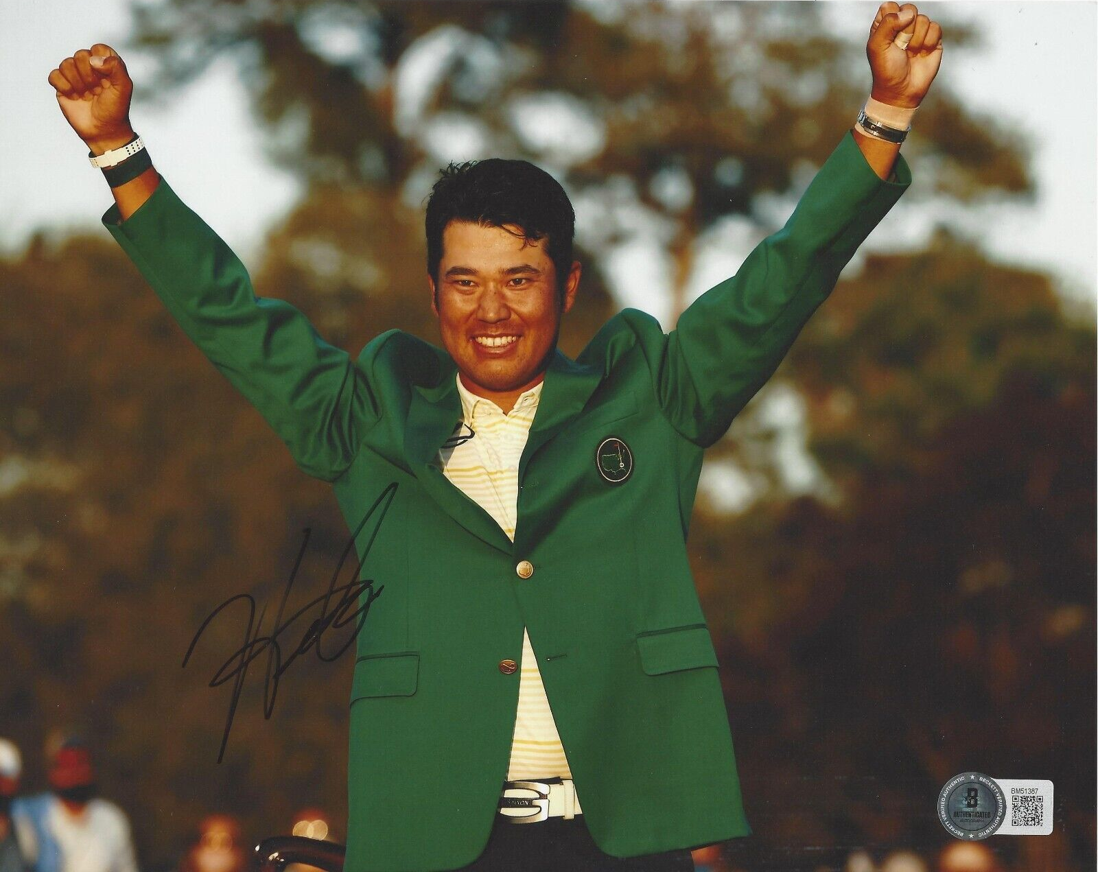 Gary Player Autographed Signed HIDEKI MATSUYAMA 8x10 PHOTO 2021 MASTERS WINNER CHAMPION BECKETT BAS COA 