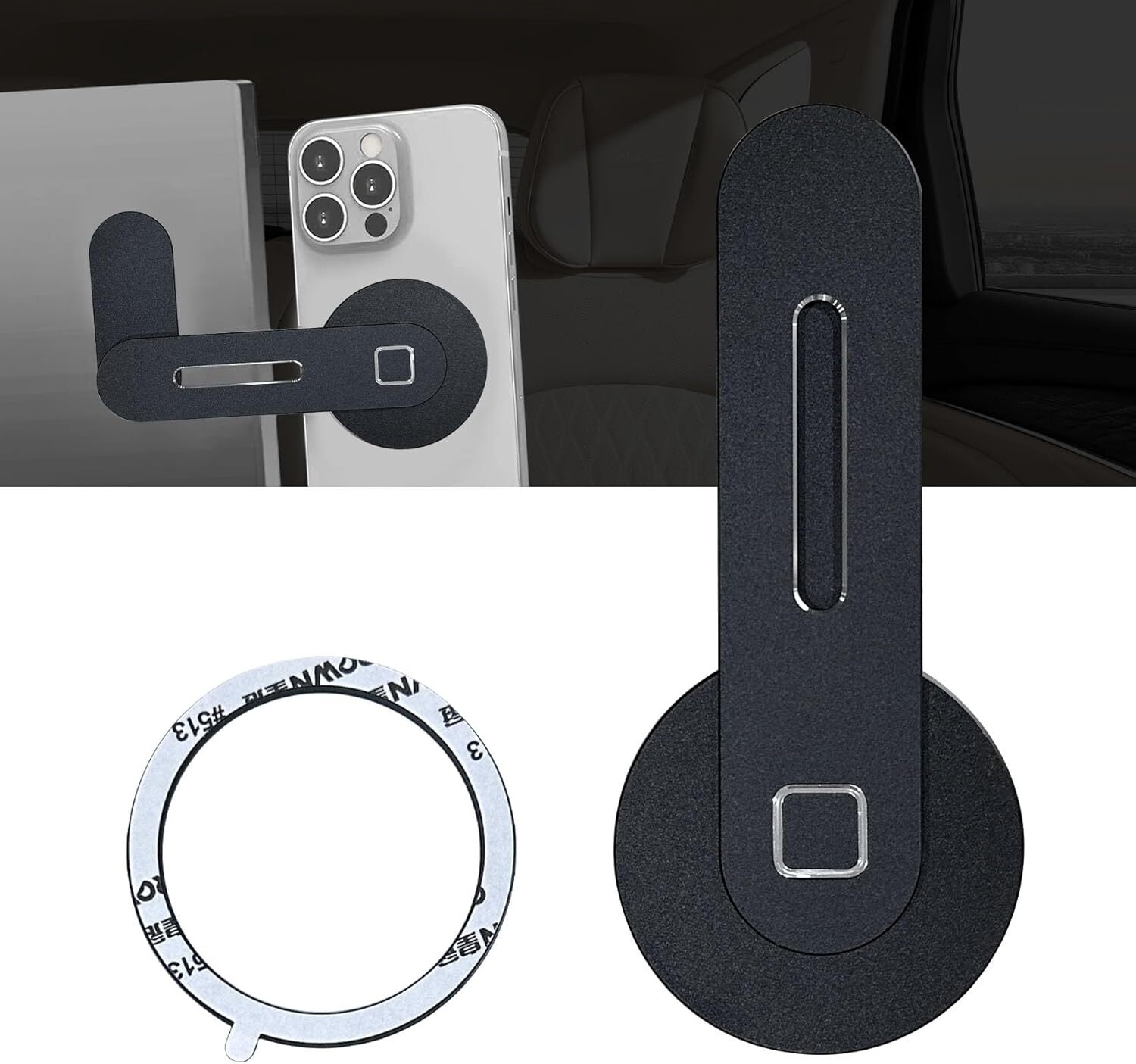 Car Phone Holder 360 Adjustable Magnetic Mount Portable Electronic Device Mount