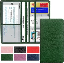 Car Registration And Insurance Card Holder Vehicle Glove Box Document Organizer