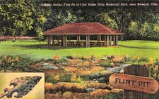 Newark Heath, OH Ohio Flint Ridge Arrowhead Hopewell Tribe Vtg Postcard E47