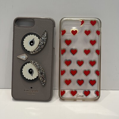 KATE Spade Hard Case OWL Appliqué design & Sonix Clear Heart Case 8 Plus/7 Plus.