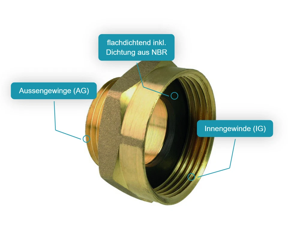 Reduzierung Messing Fittings IG auf AG Reduzierstück Redstück Reduktion Nippel - Bild 2 von 4