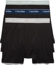 Calvin Klein Men's Underwear Cotton 3-Pack Boxer Brief Black Bodies 2XL
