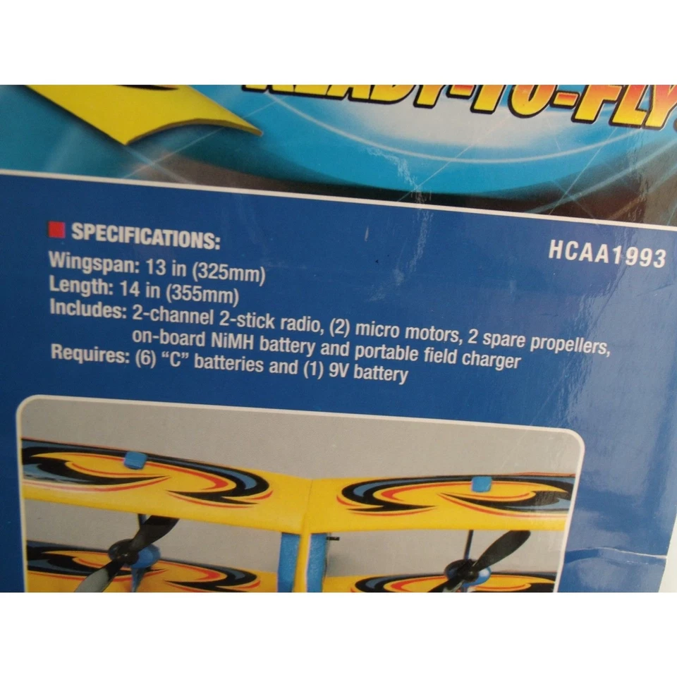 Flyzone - Micro Ultrix Biplane - Radio Control - HCAA1993 - 2005 - New In Box - Image 3 of 4