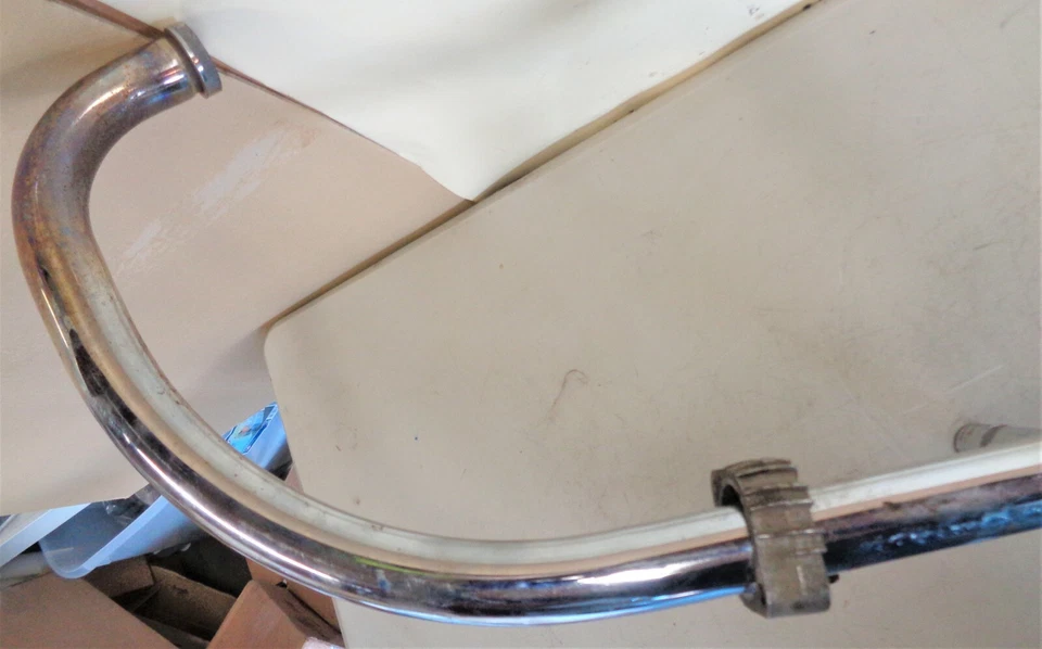 '82 83 XS400R SECA XS 400 LEFT EXHAUST CHROME MUFFLER 1982 YAMAHA 7,854 MILES! - Imagem 4 de 4