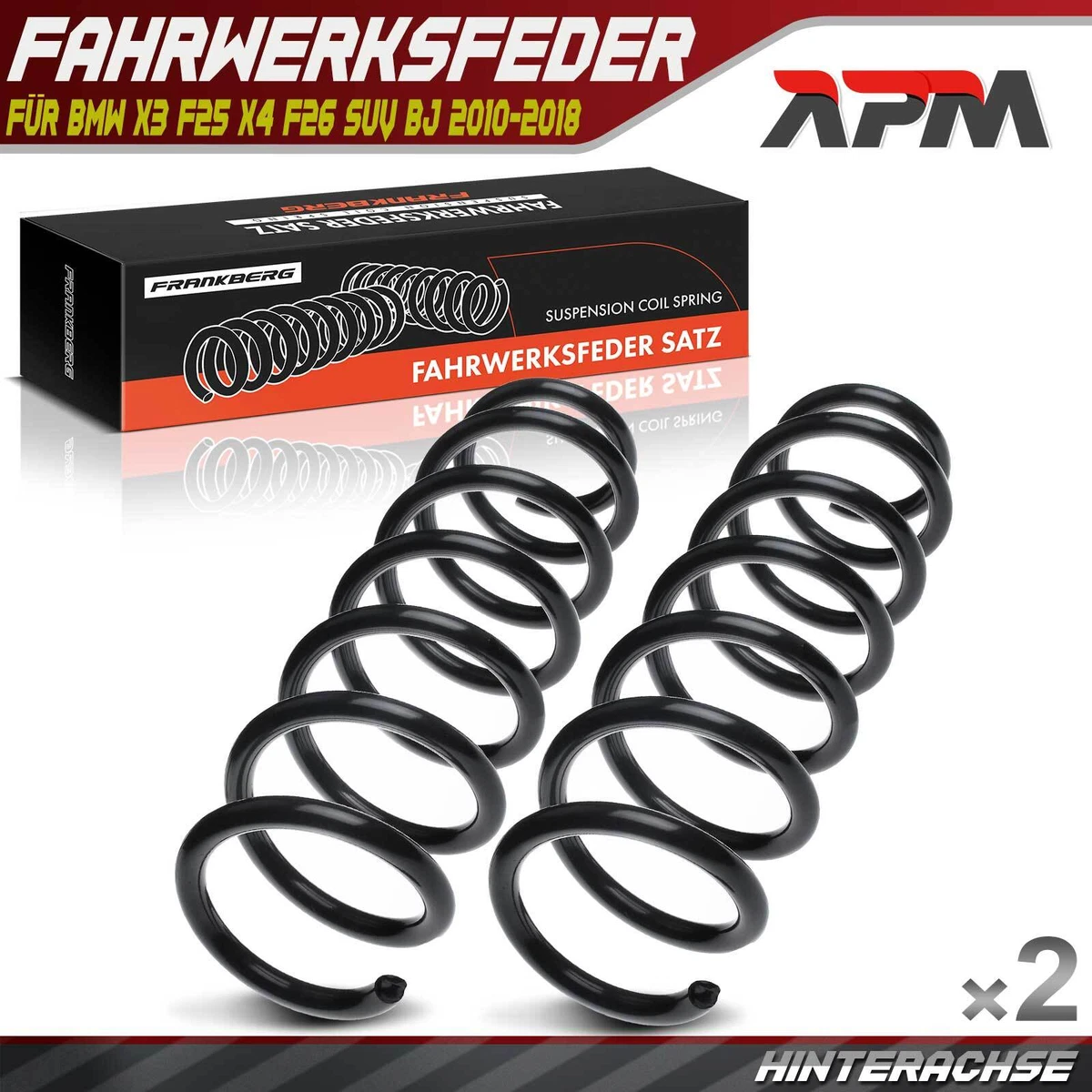 2x SACHS Fahrwerksfeder Hinten + Federspanner Für BMW X3 F25