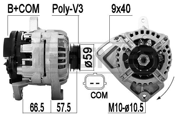 Messmer Lichtmaschine Generator 90A 14V FüR Renault Twingo II 1.2 16V-image