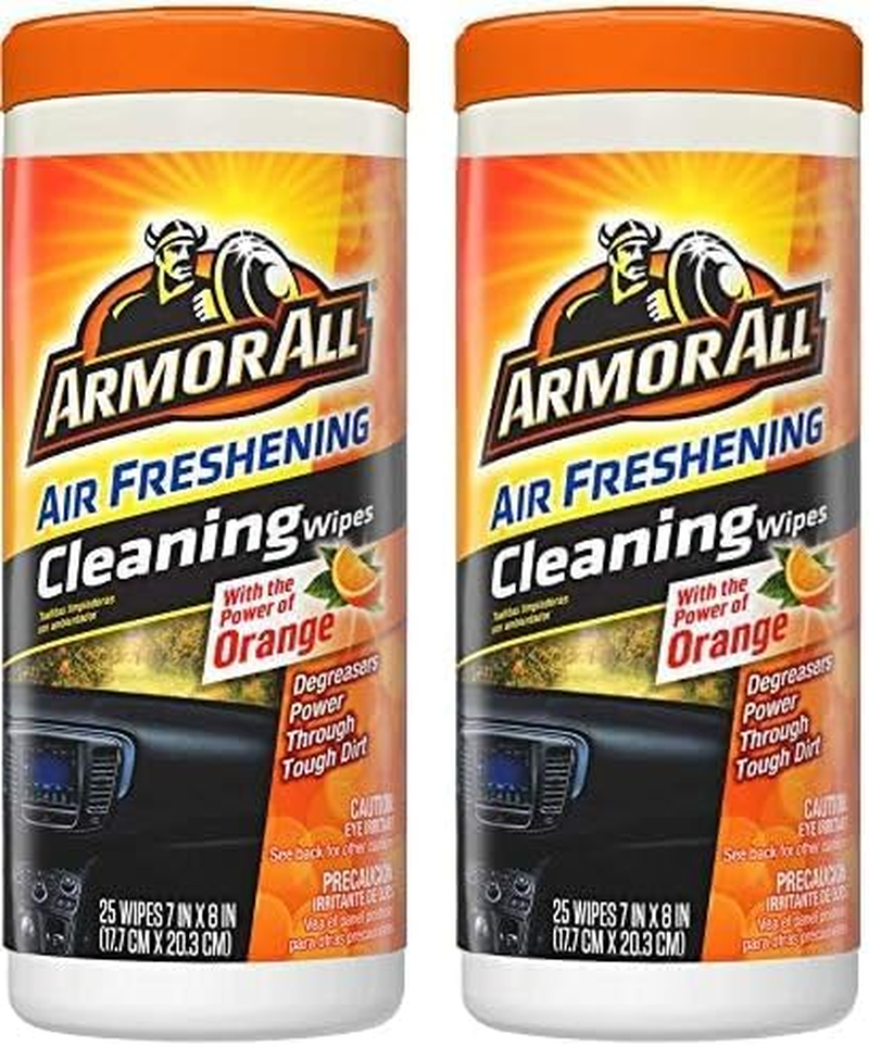 Armor All Car Interior Cleaner Wipes, Car Cleaning Wipes with Orange Cleans Dirt