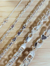 ANCHOR LINK CABLE 925 SOLID STERLING SILVER CHAIN BRACELET "ITALY"     ALL SIZES