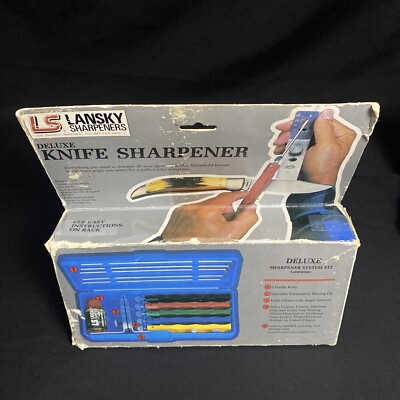 Lansky Deluxe 5-Stone Knife Sharpening System Tool with Handle Case LK005 READ
