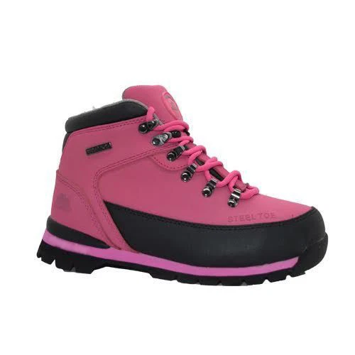 Womens New Groundwork Ladies Steel Toe Cap Leather Safety Trainers Work Boots - Picture 5 of 7