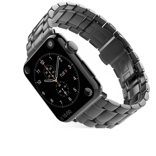 Black Stainless Steel Watch Band Strap For Apple Watch Series 2 38mm - Picture 3 of 12