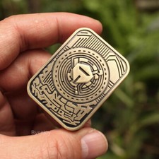 Magnetic Metal Fidget Toy Clicker Poker Slider Push Card Pocket Haptic Coin