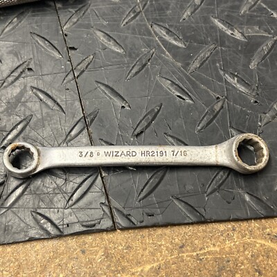 Vintage HR2191 Wizard Double End Wrench 3/8 7/16 Alloy USA 12 Point