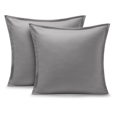 Bare Home Euro Pillow Sham Set - Double Brushed Microfiber