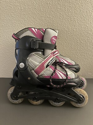 Schwinn ABEC 5 Adjustable Inline Rollerblades  1Y to 4Y   black/purple