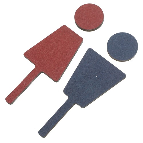 2 Pcs Toilet Sign Man Woman Commercial Bathroom Signs Restroom Decor for Door