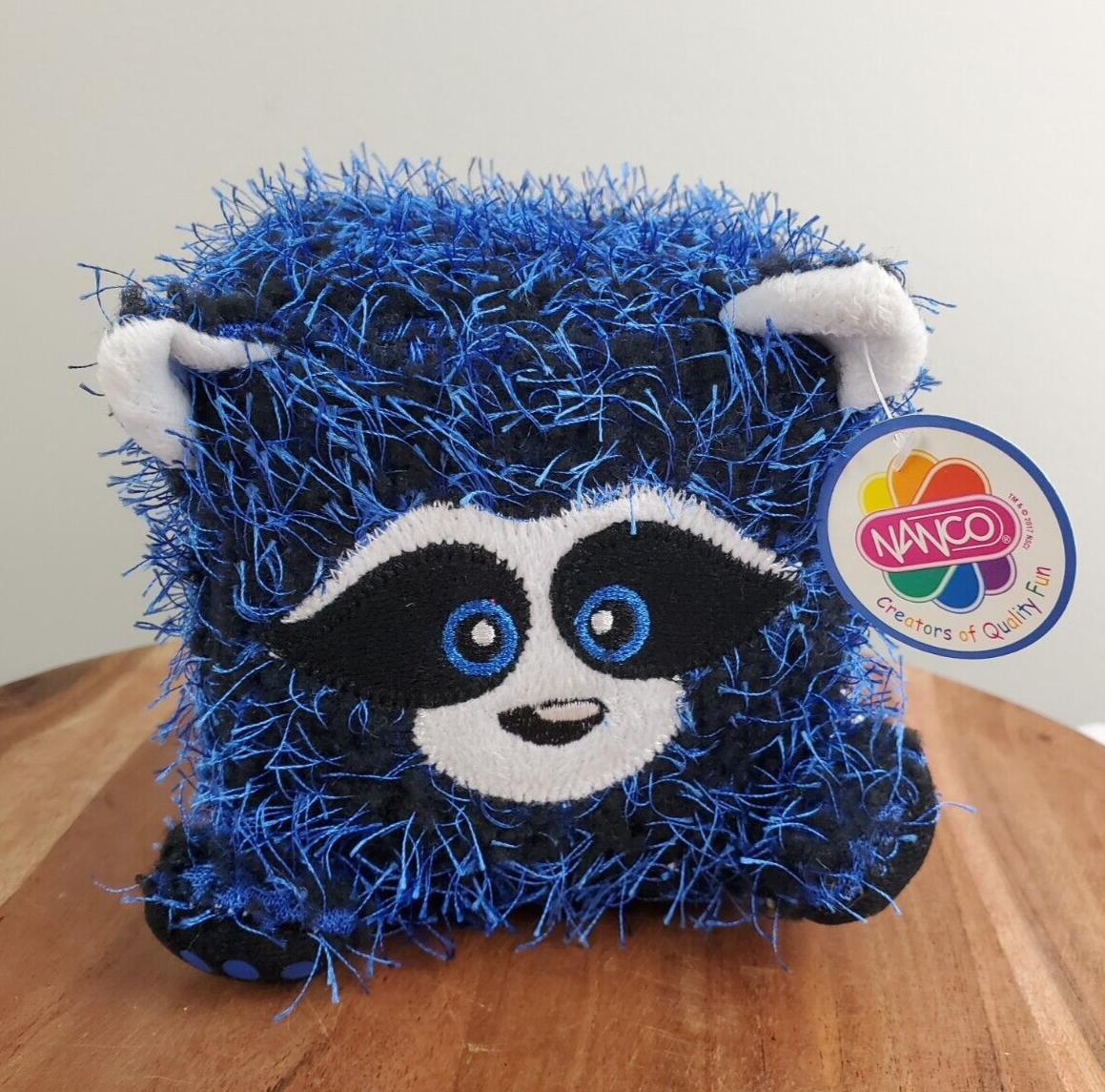 Nanco Qubz Raccoon Blue Soft Plush Stuffed Animal 6
