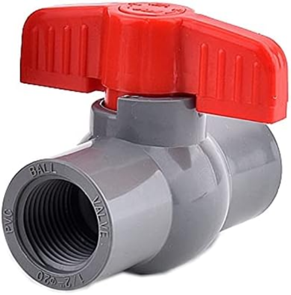 valvola a sfera in PVC, valvola a sfera compatta, con filettatura femmina, per i