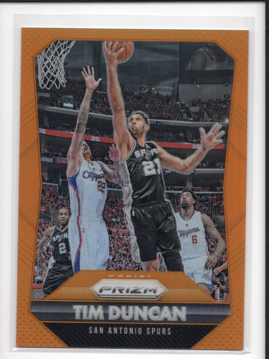 2015-16 PANINI ORANGE PRIZM TIM DUNCAN /65