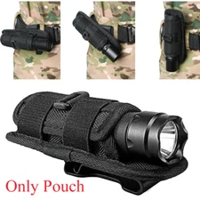 Tactical Flashlight Pouch Holster Case Belt Pouch Molle EDC Pouch 360° Rotatable