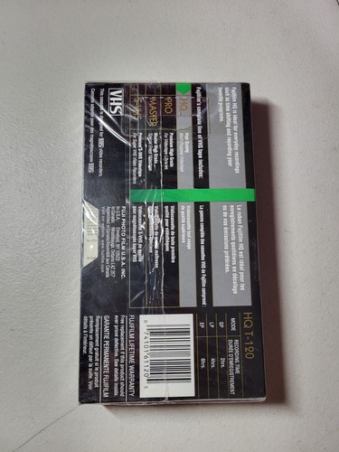 1x Fuji HQ-120 Nuevo Sellado Blanco Alta Calidad 120 VHS Cintas VCR Hecho en EE. UU. - Imagen 3 de 3