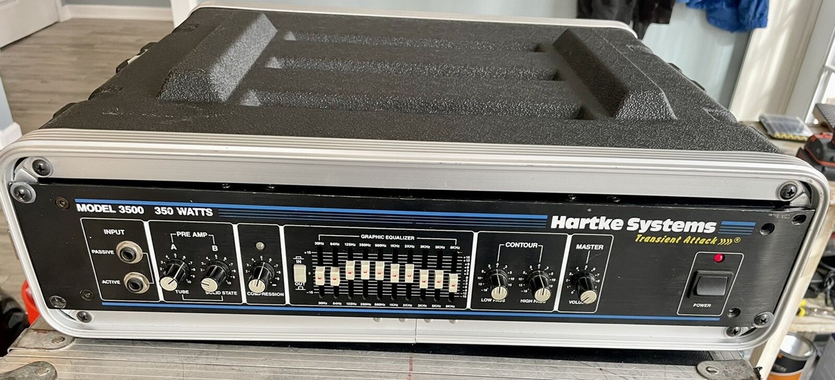 Hartke HA3500 350 Watt Bass Amp Head EH Preamp Tube & Hardcase