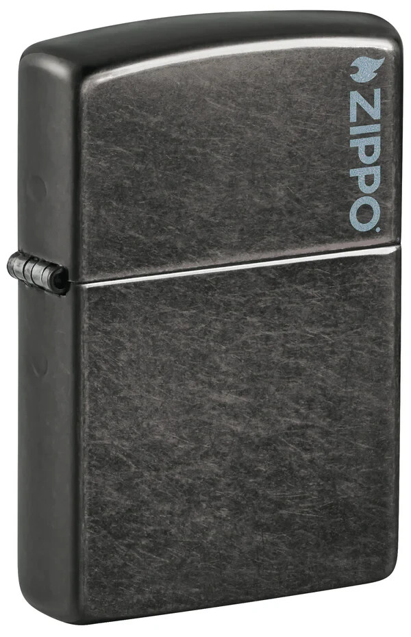 Zippo 28378ZL, Classic Gray Dusk Finish Lighter With Logo, Full