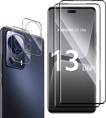 2X 3D Schutzglas ( Display + Kamera ) für Xiaomi 13 Lite 5G Display Hartglas