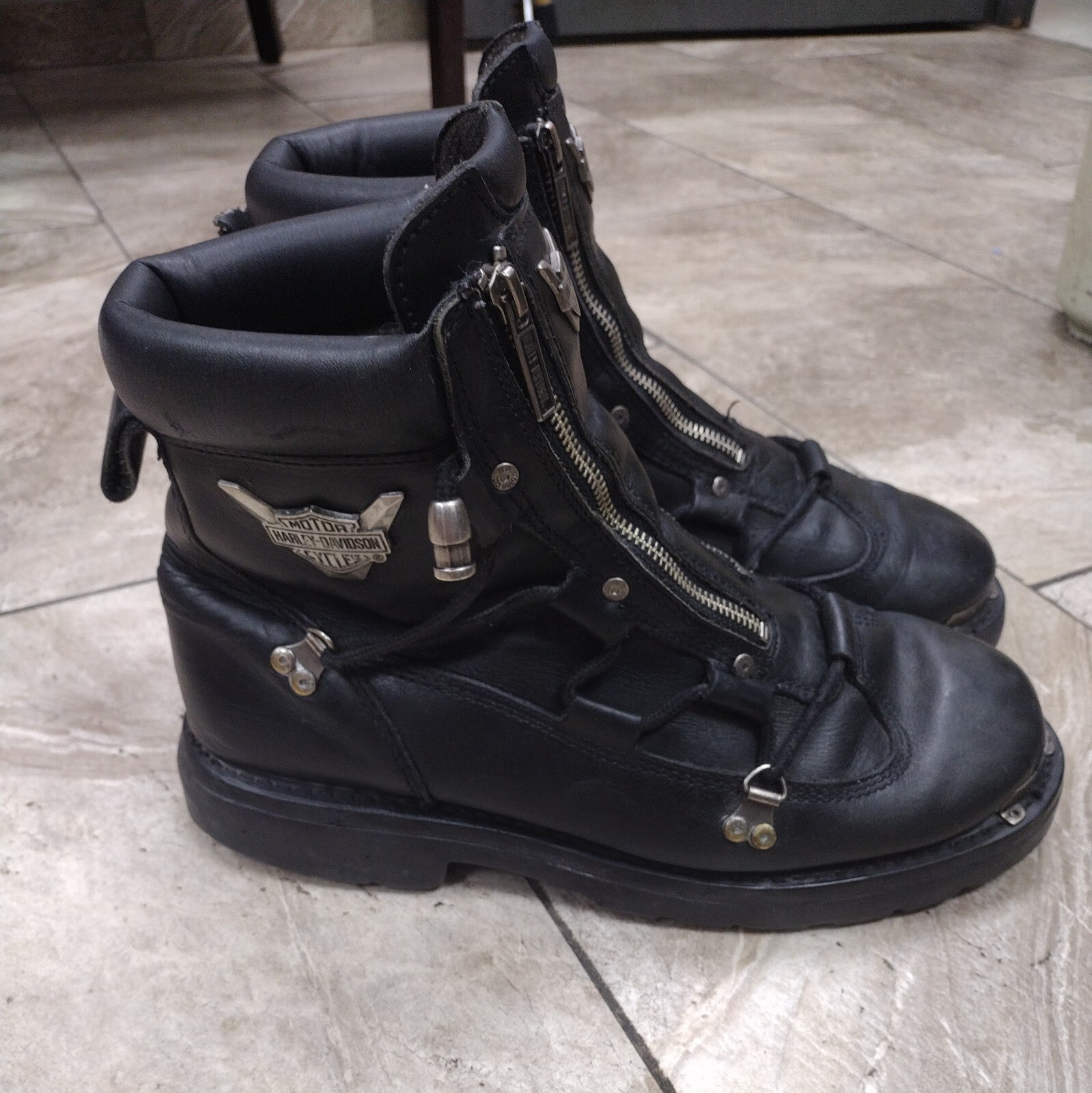 Botas de motocicleta Harley-Davidson para hombre con flash de freno de 6,25 pulgadas talla 12