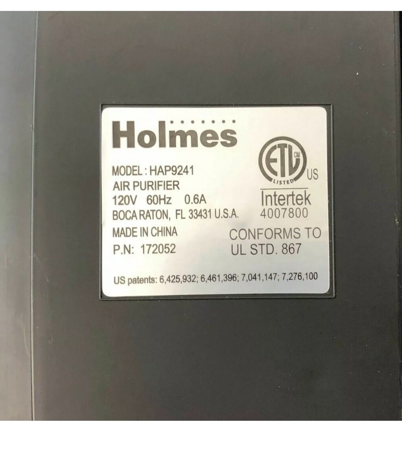 Holmes Visipure HAP9241 Table Portable Air Purifier HEPA AER1 Allergen