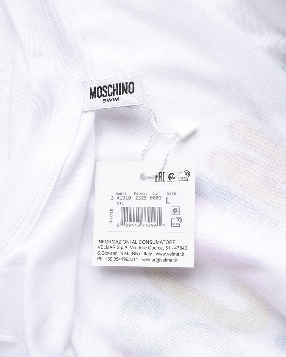 Moschino Swim T-Shirt Sweatshirt Cotton Man White A1910 2325