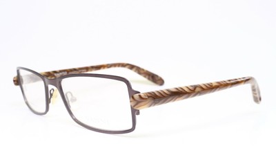 NEW AUTHENTIC VANNI V 8727 C46 DARK BROWN EYEGLASSES FRAME V8727 RX 52-17