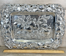 Arthur Court Bunny Apples Platter Serving Tray Vintage Easter 1993 18.5" x 13.5"