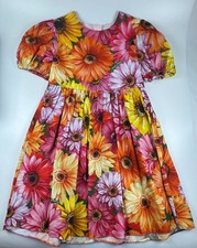 EUC Girls Dolce Gabbana 6 yrs pink floral print summer cotton dress 113-119cm