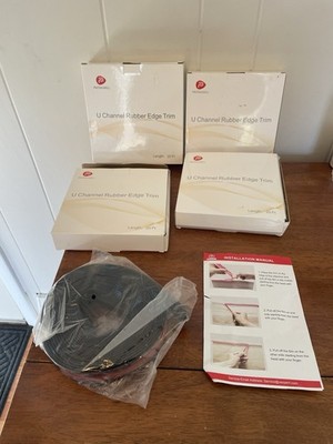 4 ROLLS OF 20 FEET OF PROTALWELL U CHANNEL RUBBER EDGE TRIM