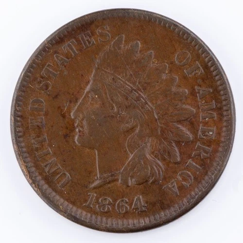 1864 "L" Indian Head Cent XF details IHC 1c Penny
