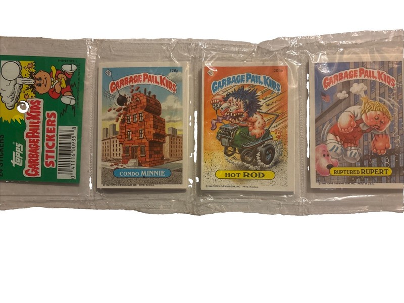 ~Sealed~ 1986 GPK Garbage Pail Kids Series 5 Unopened Rack Pack Sticker Cards