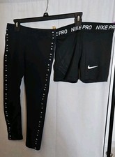 Nike Pro Shorts Kids' Girls "Nike Air" Leggings Black Size Small/Medium