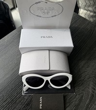 PRADA SYMBOLE WOMENS SUNGLASSES   WHITE  100 AUTHENTIC  FULL SET