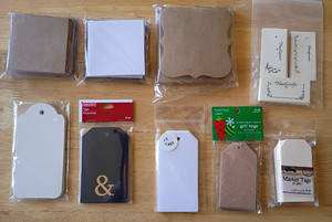 Blank Tags/Small Cards/Envelopes ~ 9 Packages - Neutral Colors - Paper Crafting