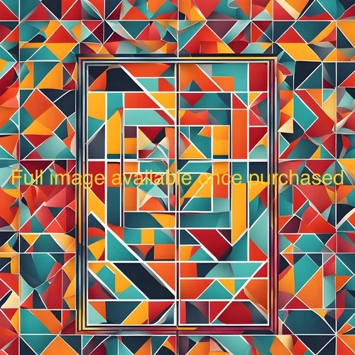 Geometric Abstract Dimension | High Resolution Digital Wall Art Print Download