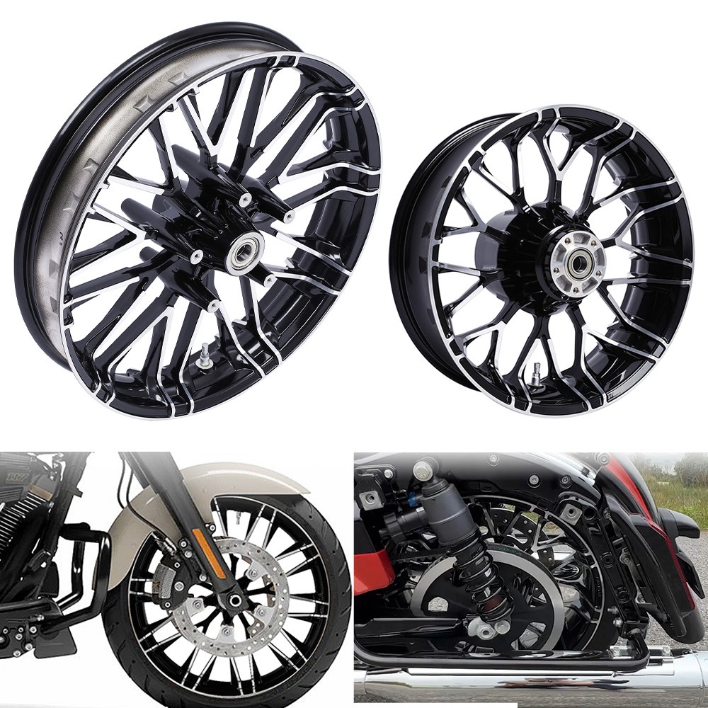 21'' Front + 18 Rear Wheel Rim Fit for Harley Touring Road Glide