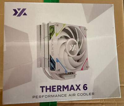 XYZ Thermax 6 Performance Air Cooler Fan Heatsink Vortex A-RGB Fan Gaming White