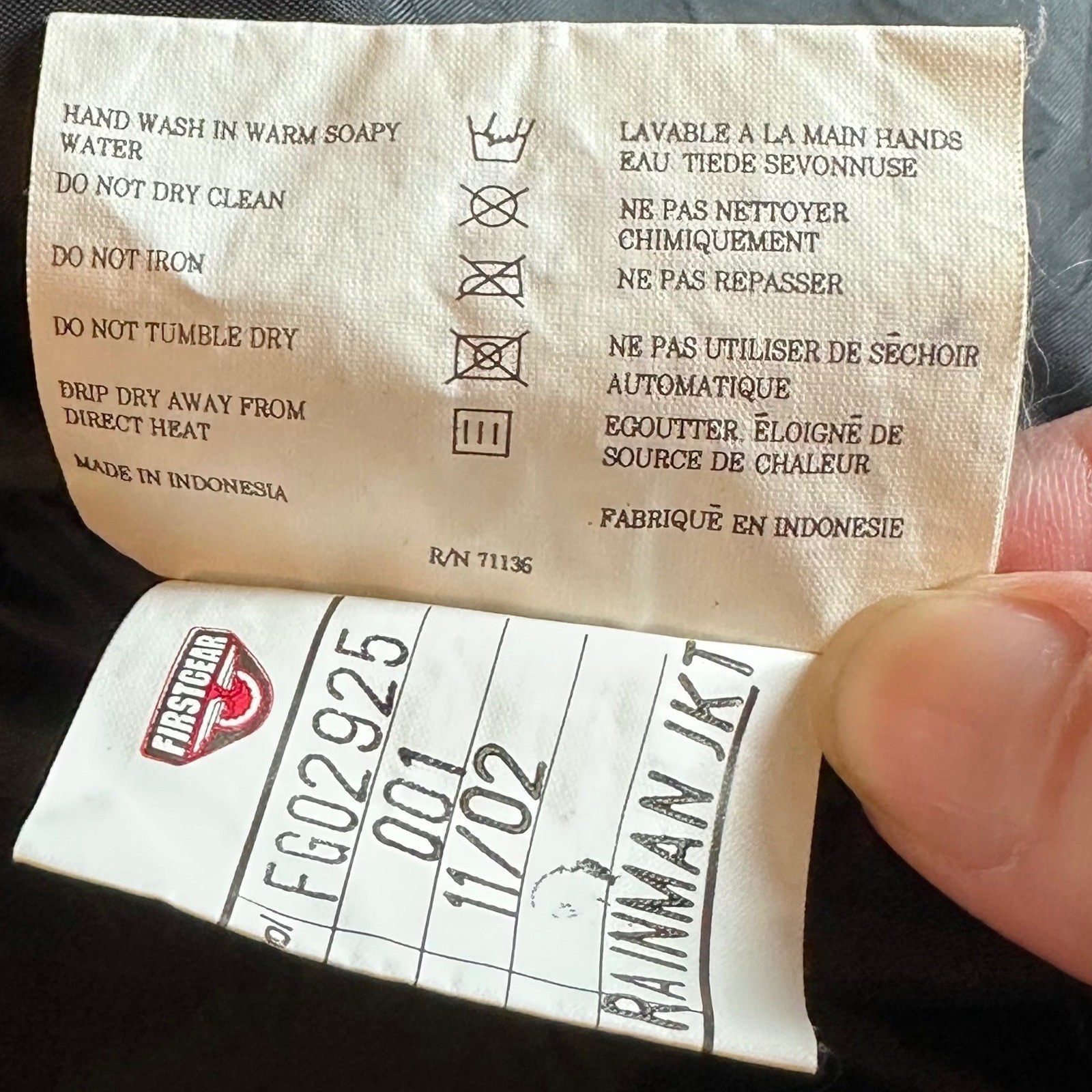 Firstgear Rain Jacket Mens 4XL Red Black Hooded Reflective Moto Parka ...